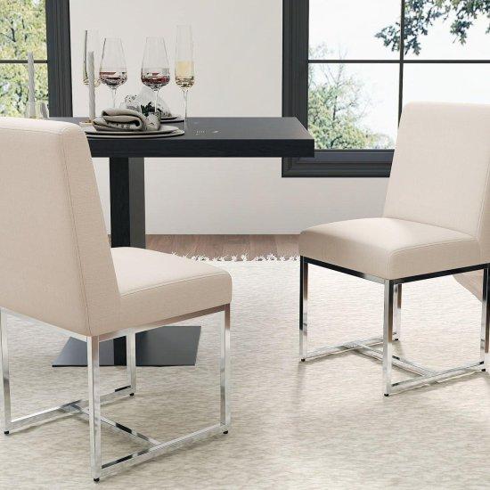 Krom Ayaklı Sandalye