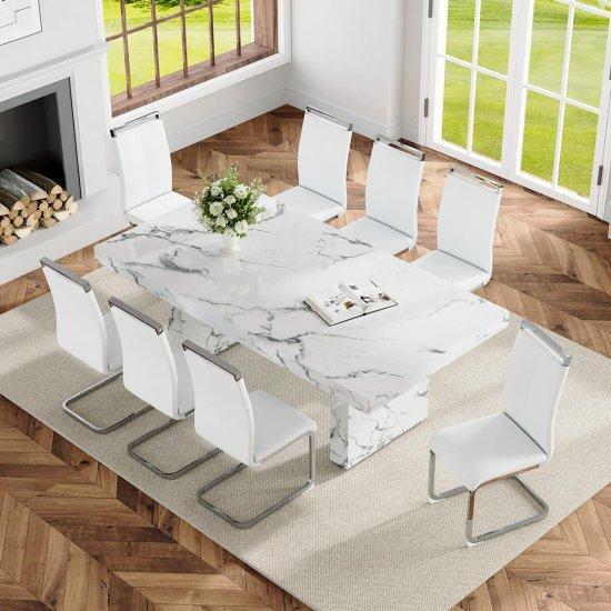 Mermer Desen Yemek Masası