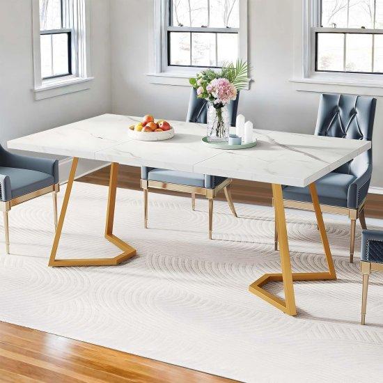 Mermer Desen Yemek Masası