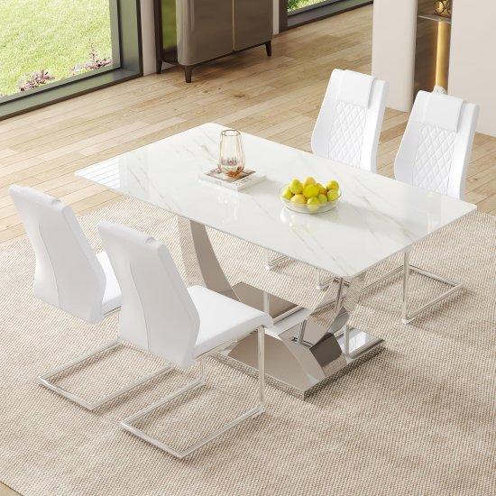 Mermer Desen Yemek Masası