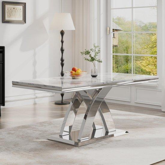 Mermer Desen Yemek Masası