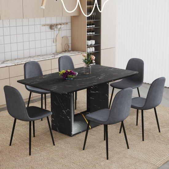 Mermer Desen Yemek Masası