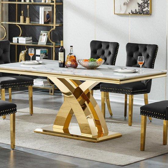 Mermer Desen Yemek Masası