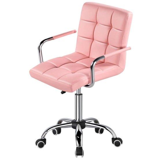 Pembe Çalışma Sandalyesi