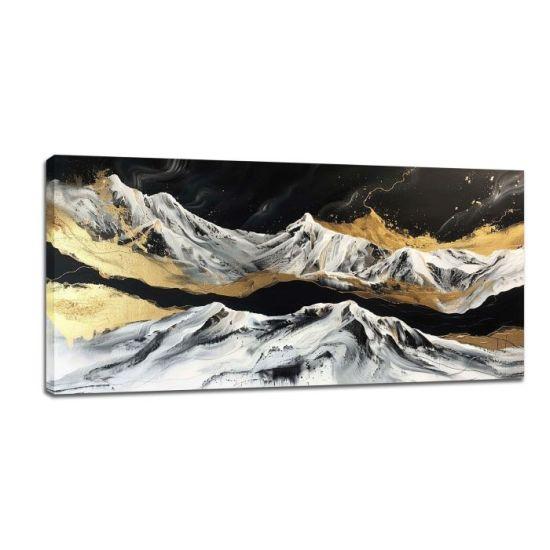 Doğa Manzaralı Modern Soyut Tuval Tablo - Çerçeveli Ev ve Ofis Dekorasyon Sanat Eseri 76x51 cm