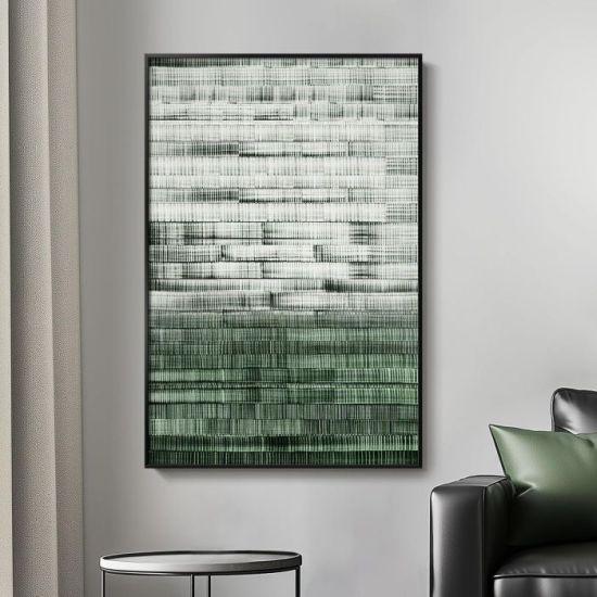 Nefti Yeşil Soyut Tuval Tablo Modern Sanat Eseri Salon Yatak Odası Yemek Odası Banyo Dekoru İçin Çerçeveli Duvar Sanatı