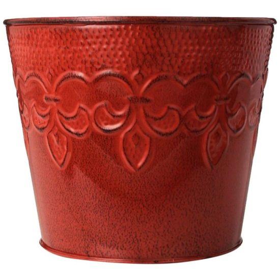 Cayenne Kırmızısı 10 cm Dekoratif Alüminyum Saksı