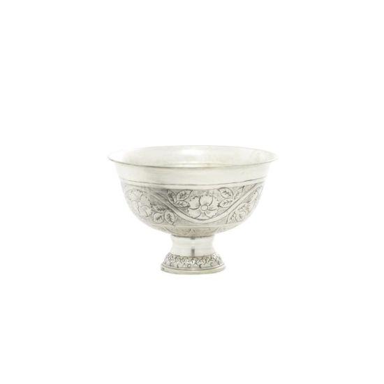 Gümüş Desenli Açık ve Kapalı Alan İçin 20x20x15 cm Alüminyum Saksı