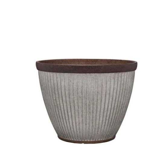 Gri Galvanizli 25 cm Katlamalı İç ve Dış Mekan Saksı