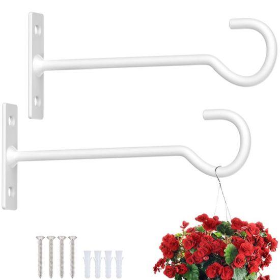 Beyaz Metal Çok Amaçlı Bitki ve Dekor Askısı - 10 cm Genişlik, İç ve Dış Mekan Kullanım, 2'li Set