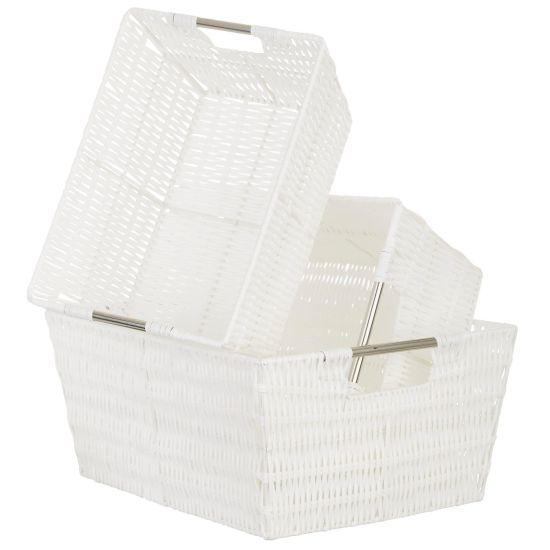 Beyaz Hasır Sepet