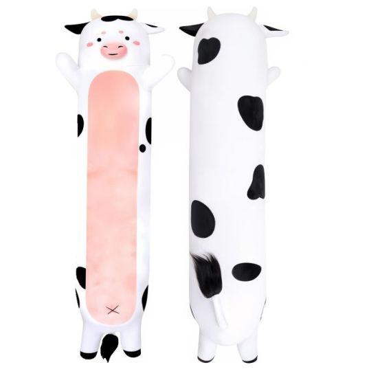 Desenli Peluş İnek Figürlü Yumuşak Çocuk Yastığı 25 cm
