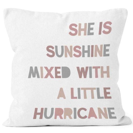 Güneş ve Fırtına Desenli Renkli Kız Çocuk Odası Yastık Kılıfı 50x50 cm