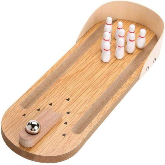 Ahşap Masa İçi Mini Bowling Oyun Seti Eğlence Oyuncağı