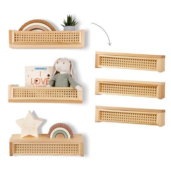 Rattan Duvar Rafı
