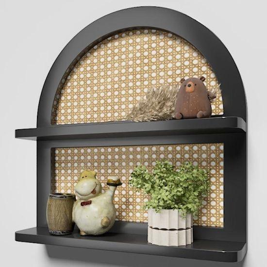 Rattan Duvar Rafı