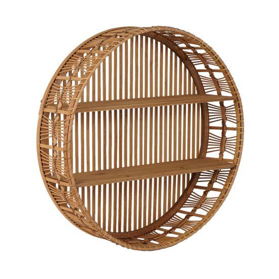 Rattan Duvar Rafı