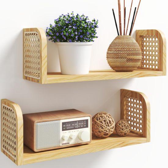 Rattan Duvar Rafı