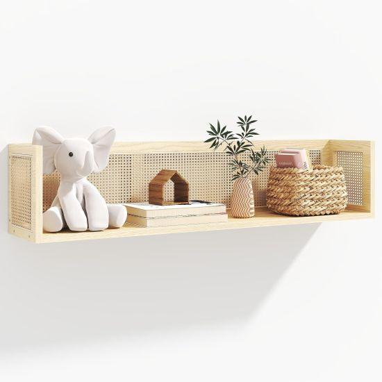 Rattan Duvar Rafı