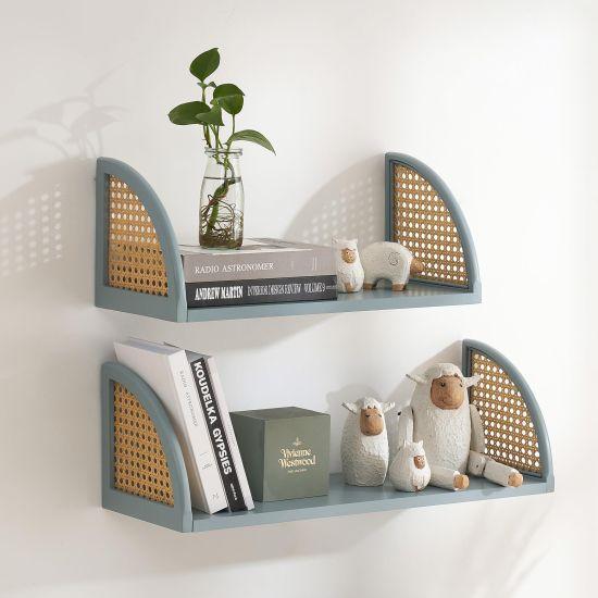 Rattan Duvar Rafı