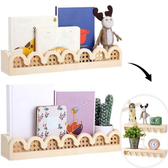 Rattan Duvar Rafı