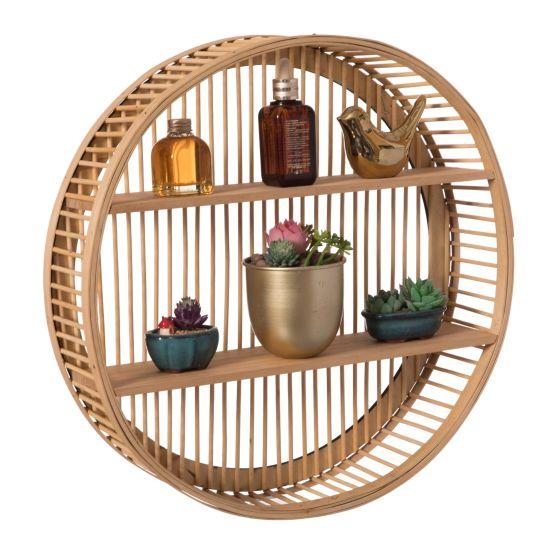 Rattan Duvar Rafı