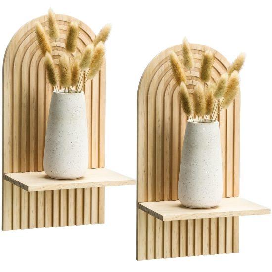 Rattan Duvar Rafı