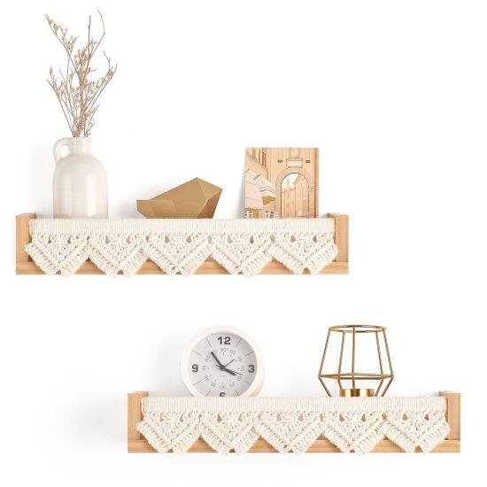 Rattan Duvar Rafı