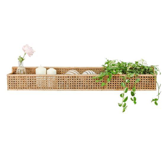 Rattan Duvar Rafı