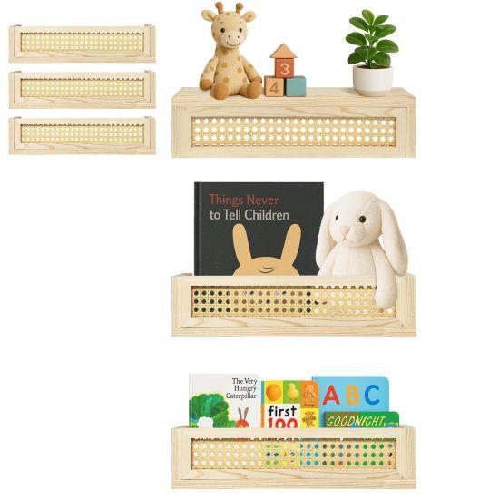 Rattan Duvar Rafı