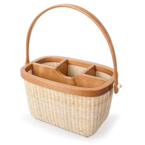 Doğal Rattan Dokulu Çok Fonksiyonlu Mutfak ve Piknik Düzenleyici 