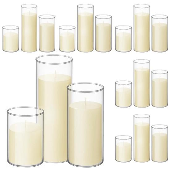 3lü Cam Şamdan Mumluk