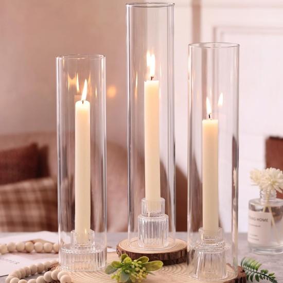 3lü Cam Şamdan Mumluk