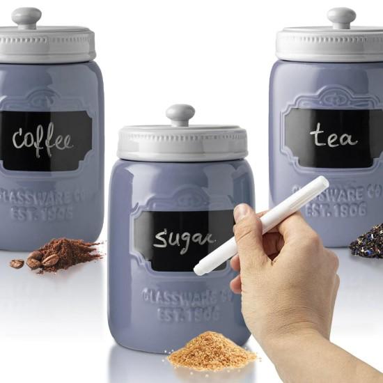 3'lü Porselen Kavanoz