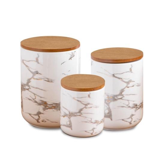 3'lü Porselen Kavanoz