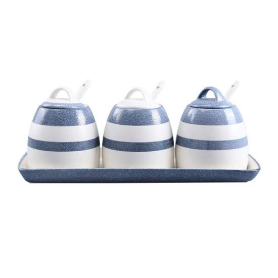 3'lü Porselen Kavanoz