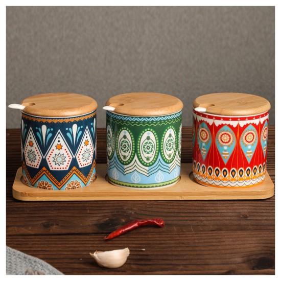 3'lü Porselen Kavanoz