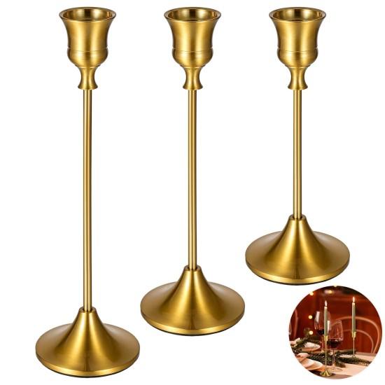 3lü Şamdan Mumluk Gold