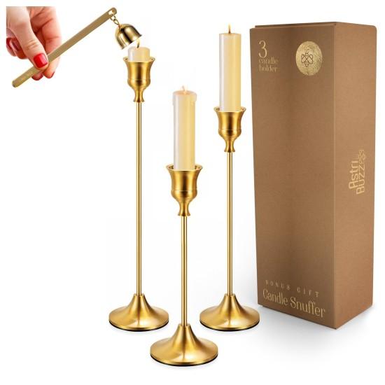 3lü Şamdan Mumluk Gold