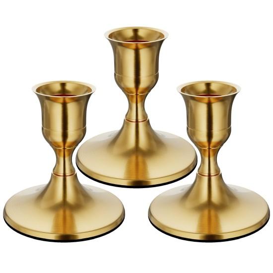 3lü Şamdan Mumluk Gold