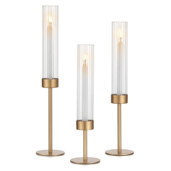 3lü Şamdan Mumluk Gold