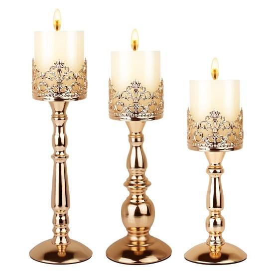 3lü Şamdan Mumluk Gold