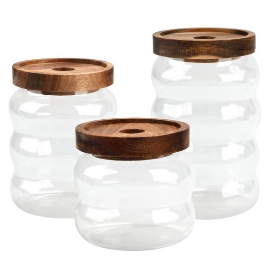 Ahşap Kapaklı Cam Kavanoz