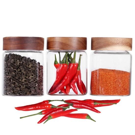 Ahşap Kapaklı Cam Kavanoz