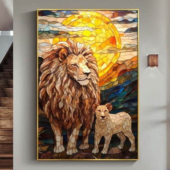Aslan Cam Tablo