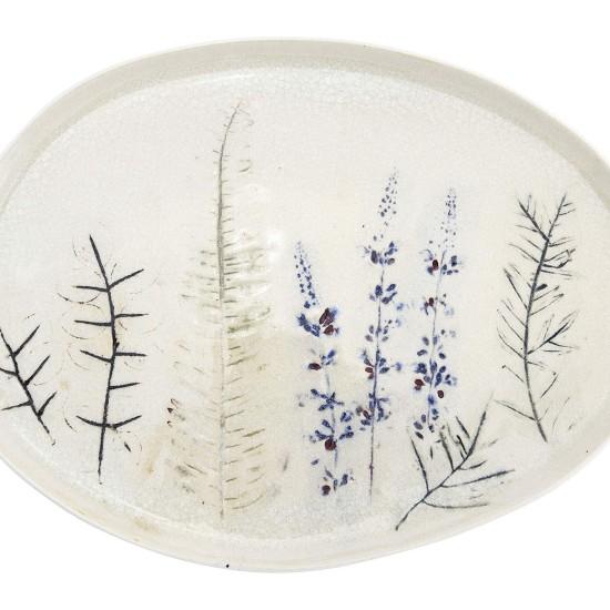 Çiçekli Servis Tabağı