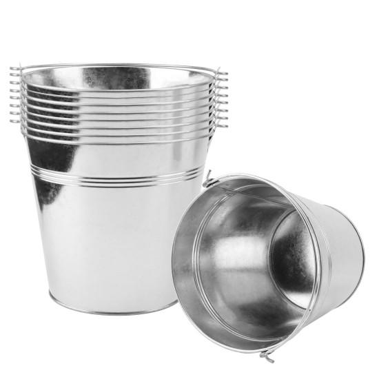 Galvaniz Metal Çiçek Kovası