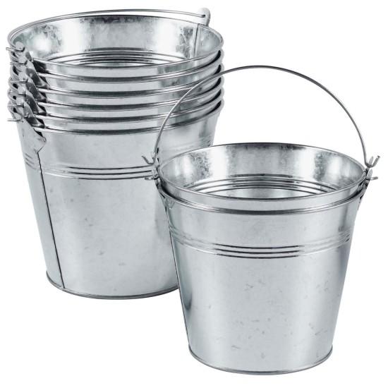 Galvaniz Metal Çiçek Kovası