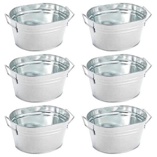 Galvaniz Metal Çiçek Kovası