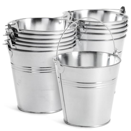 Galvaniz Metal Çiçek Kovası